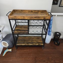 Wooden Bar Cart