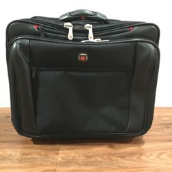 Swiss Gear Carry On Laptop Luggage Briefcase Rolling Wheeled Bag Wheels