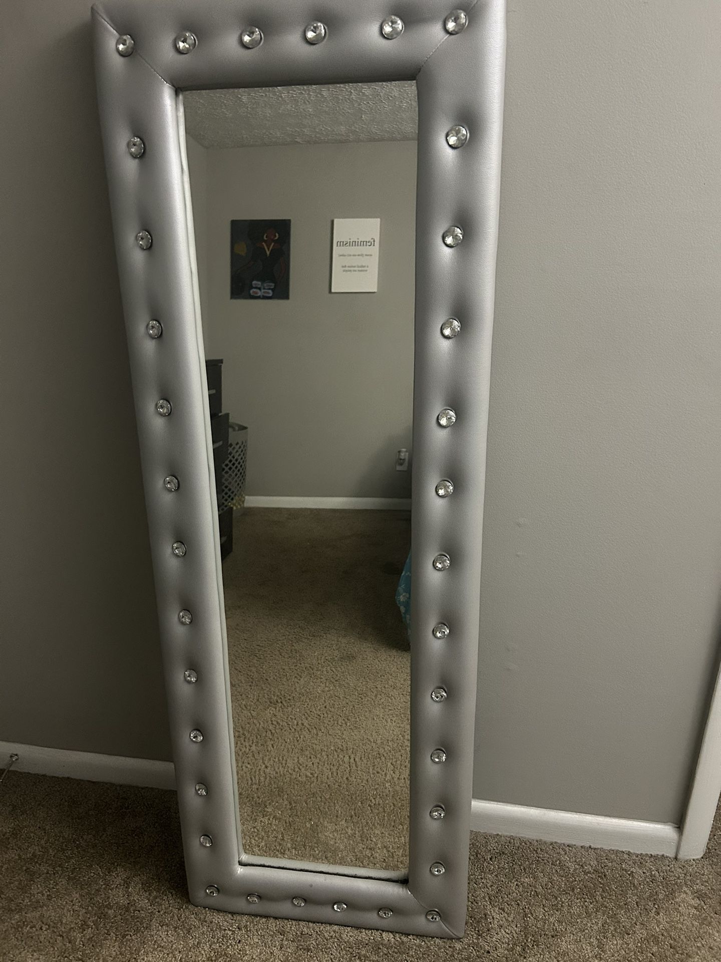 Silver Studded Mirror 