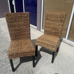 Two beautiful jute made chairs