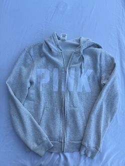Victoria's Secret PINK Gray Zip-Up Hoodie