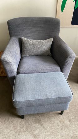 Sofa lounge chair with footrest ottoman cushion