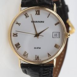 Tourneau 14kt Gold Dress Watch- Evaluated By Certified Gemologist-AGS/GIA