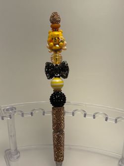 Beaded fancy bee themed pen