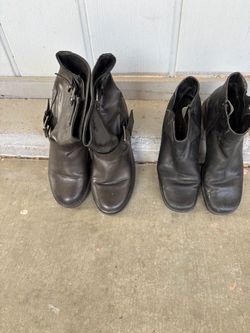 Two Pairs of Women's Leather Ankle Boots