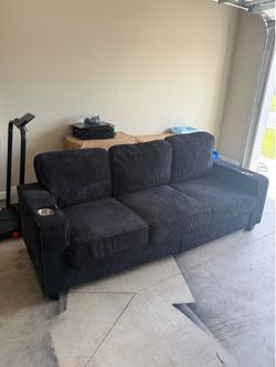 Black 3 seater couch