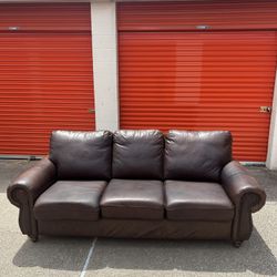 Brown Leather Couch