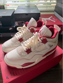 Size 11 Mens Jordan Retro 4 Valentines w/ Original Box (Missing Lid & Box Paper) - Worn 1x