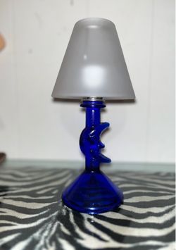 Vintage cobalt lamp