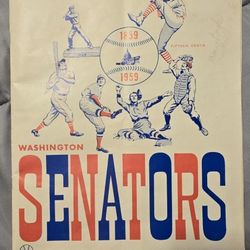 1959 Official Game Scorecard 