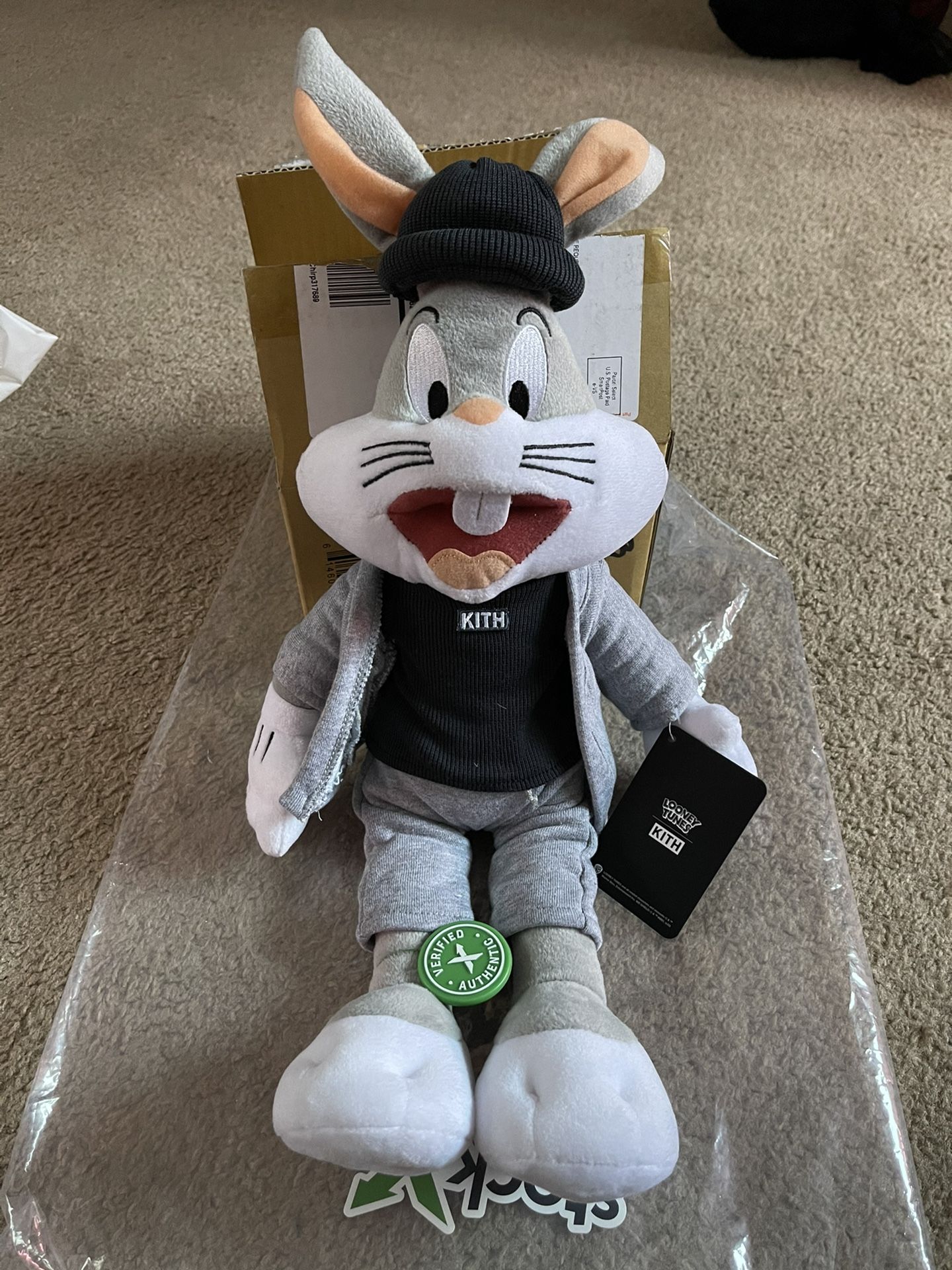 Kith x Looney Tunes Bugs Plush - Grey