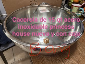 Cacerola De 15 Qt Acero Inoxidable 👉 princess house todo nuevo y con caja 📦