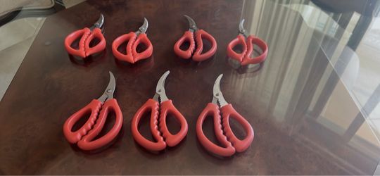 Set of 7 Lobster & Seafood Kitchen Scissors / Shears