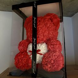 Luxury Rose Bear With Gift Box 