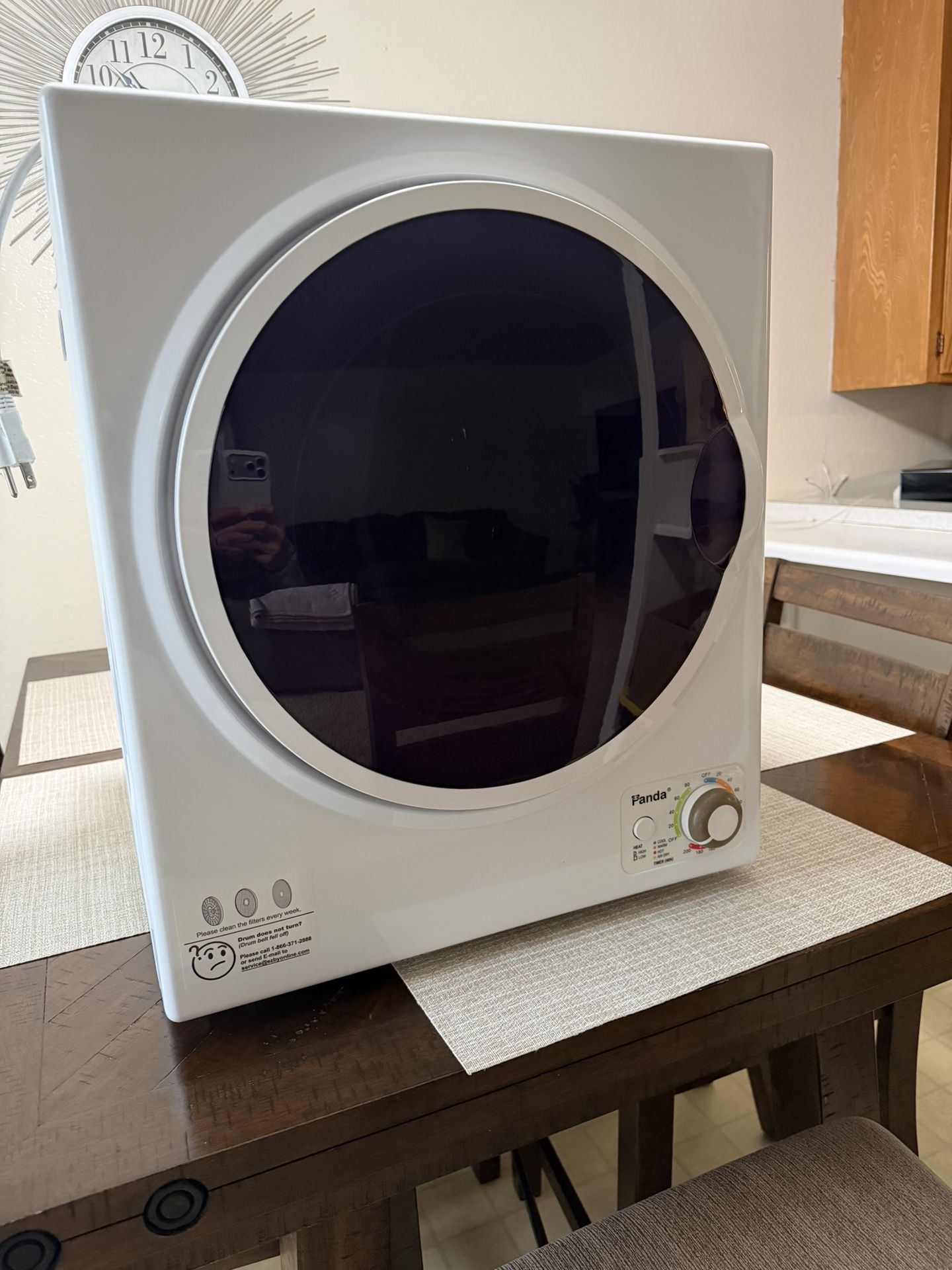 Panda Portable Clothes Dryer – 1.5 cu.ft Compact Electric Dryer