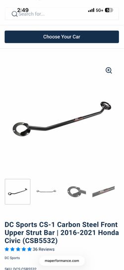 Honda civic si parts front upper strut bar