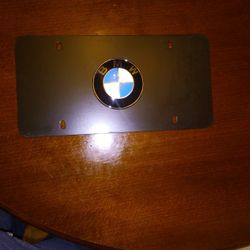 Black B M W Plate Cover