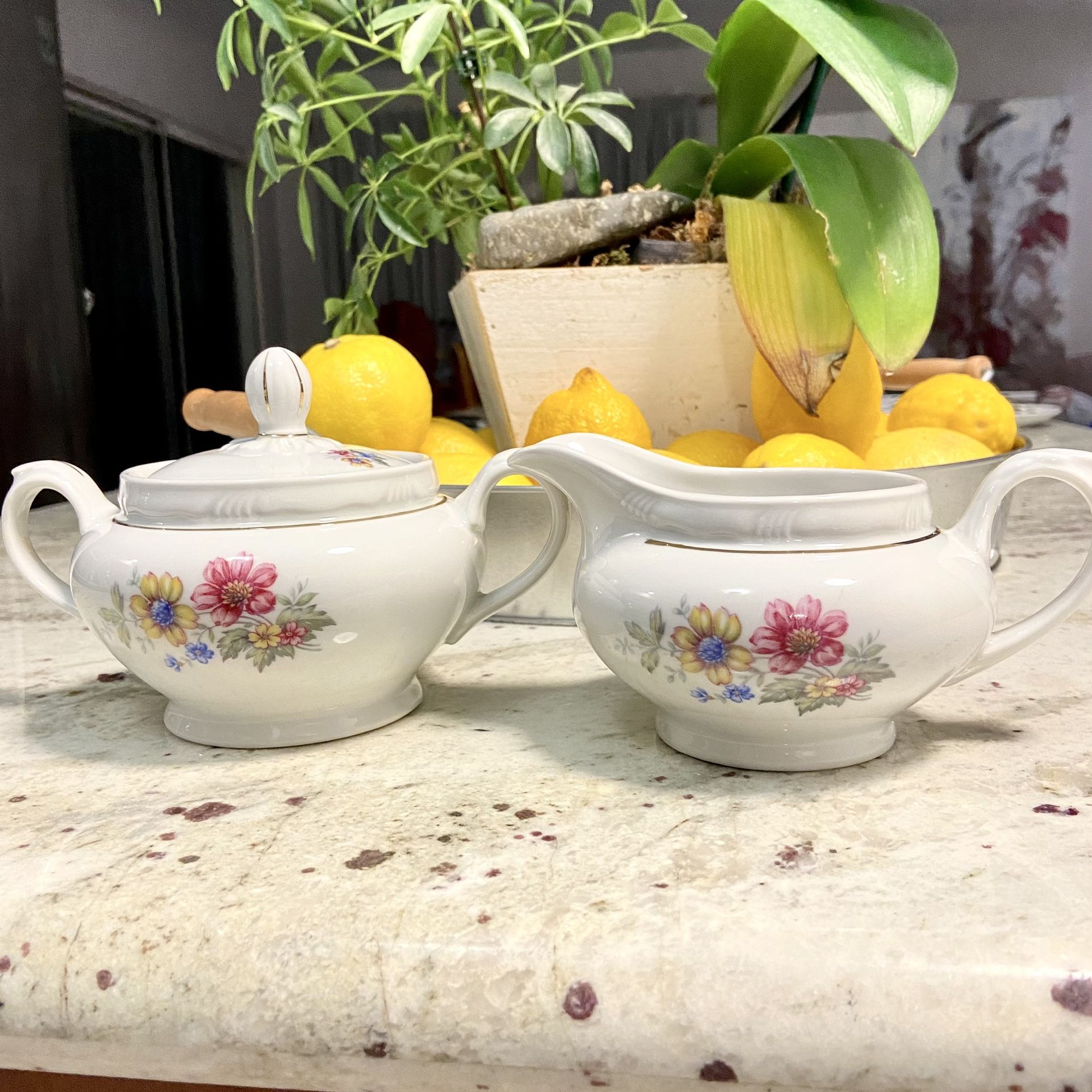 Harmony House “Minuet” by Bareuther Bavaria Germany Sugar and Creamer w lid