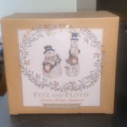 Fitz And Floyd Snowman Christmas Ornaments 