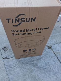 Tin Sun swimming pool  12x33 Round Metal Frame
