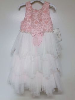 Girls Size 6 Pink Easter Dress