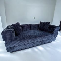 FREE DELIVERY | Blue Corduroy Sofa Bed