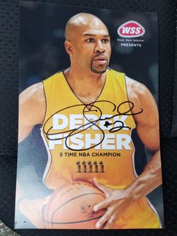 9x6 Derek Fisher Autographed Photo