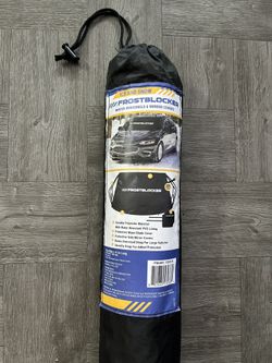 NEW - Winter Windshield Cover Frost Blocker Mirror Covers Storage Pouch Ice Snow