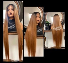 Human Hair Blended Lace Front Wig 