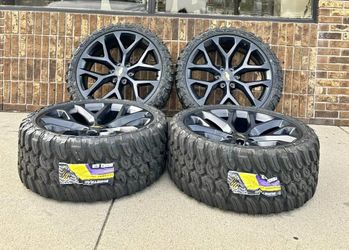 22" 24" Chevy GMC SNOWFLAKE WHEELS RIMS + TIRES PACKAGES-in stock available