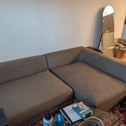 Rare CB2 2-piece Piazza Lounge Sectional ~ Natural