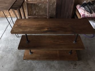 Rustic bookshelf solid wood