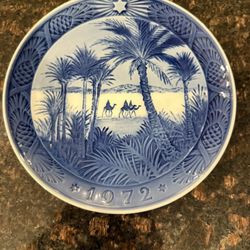 Vintage Royal Copenhagen Christmas Plate 1972 In the Desert