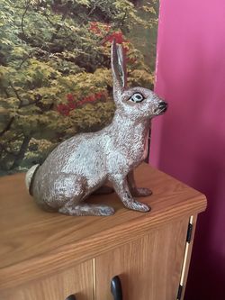 Antique Cast Iron Rabbit Figurine Statue door stop