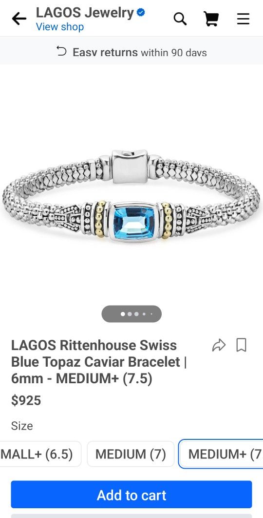 Lagos Bracelet With Blue Topez