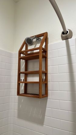 202 MOA Teak Square Shower Organizer
