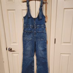Womens American Eagle Stretch Flare overalls