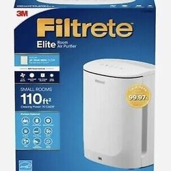 Filtrete Air Purifier HEPA Filter 3M Elite 110 Sq Ft 3 Speeds Smart 99.97% NEW!!