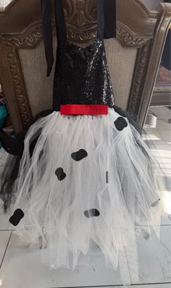 Cruella De Vil Girls Costume Dress size 3/4t