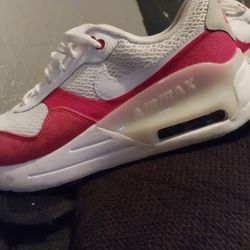 Nike Air Max System Size 10 Men's University Red And White