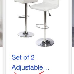 White high bar chairs (2)