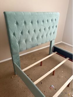 Mint green bed frame