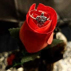 925 Sterling Silver Filigree Tortoise Toe Ring