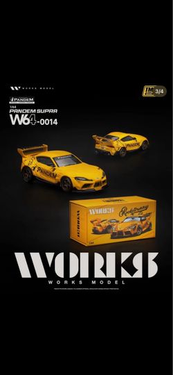 Works Model 1:64 Toyota Supra Pandem Rocket Bunny Yellow TMCS 2026