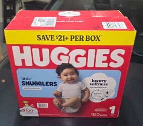 Huggies Little Snugglers Size 1 Diapers 160 Count