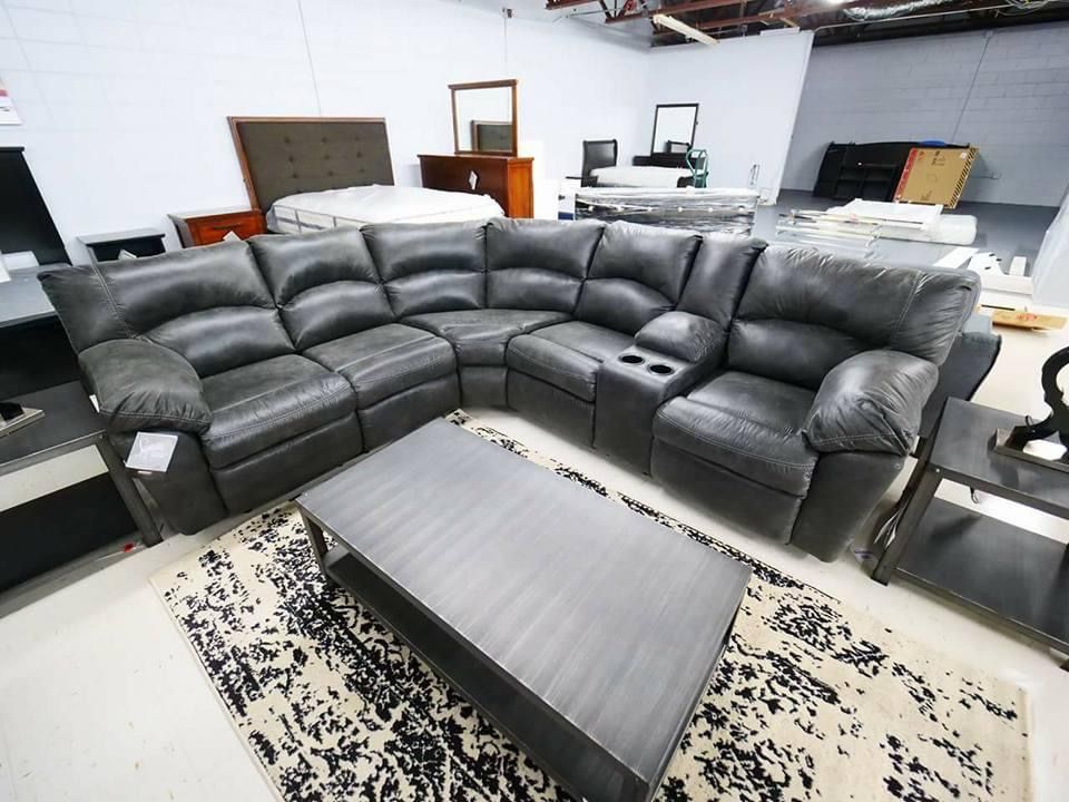 Reclining Sectional In Stock For Immediate Delivery