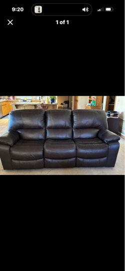 FREE leather reclining sofa