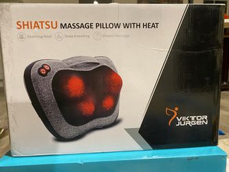 Viktor Jurgen Shiatsu Massage Pillow w/deep heat-neck shoulders back  kneading