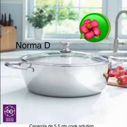 Cacerola De 5.5 Qts Cook Solution Nueva En Su Caja 🌺 Princess House 🌺