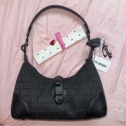 Black steve madden shoulder purse